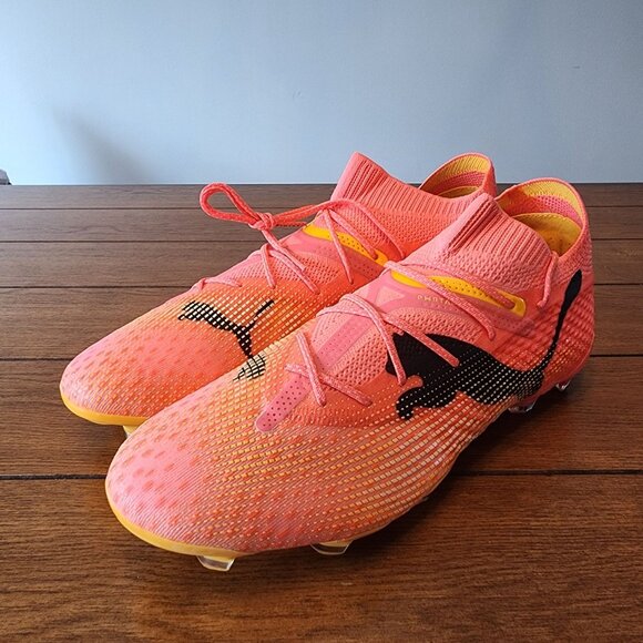 Puma Future 7 Ultimate FG/AG Soccer Cleats Mens 10.5 Sunset Glow Orange New $240 - Picture 3 of 7